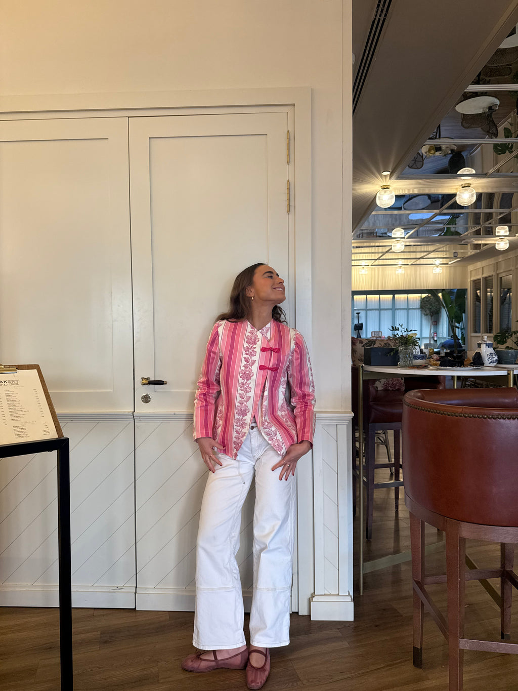 Chaqueta Estampada Rosa