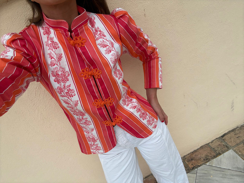 Chaqueta Estampada Naranja