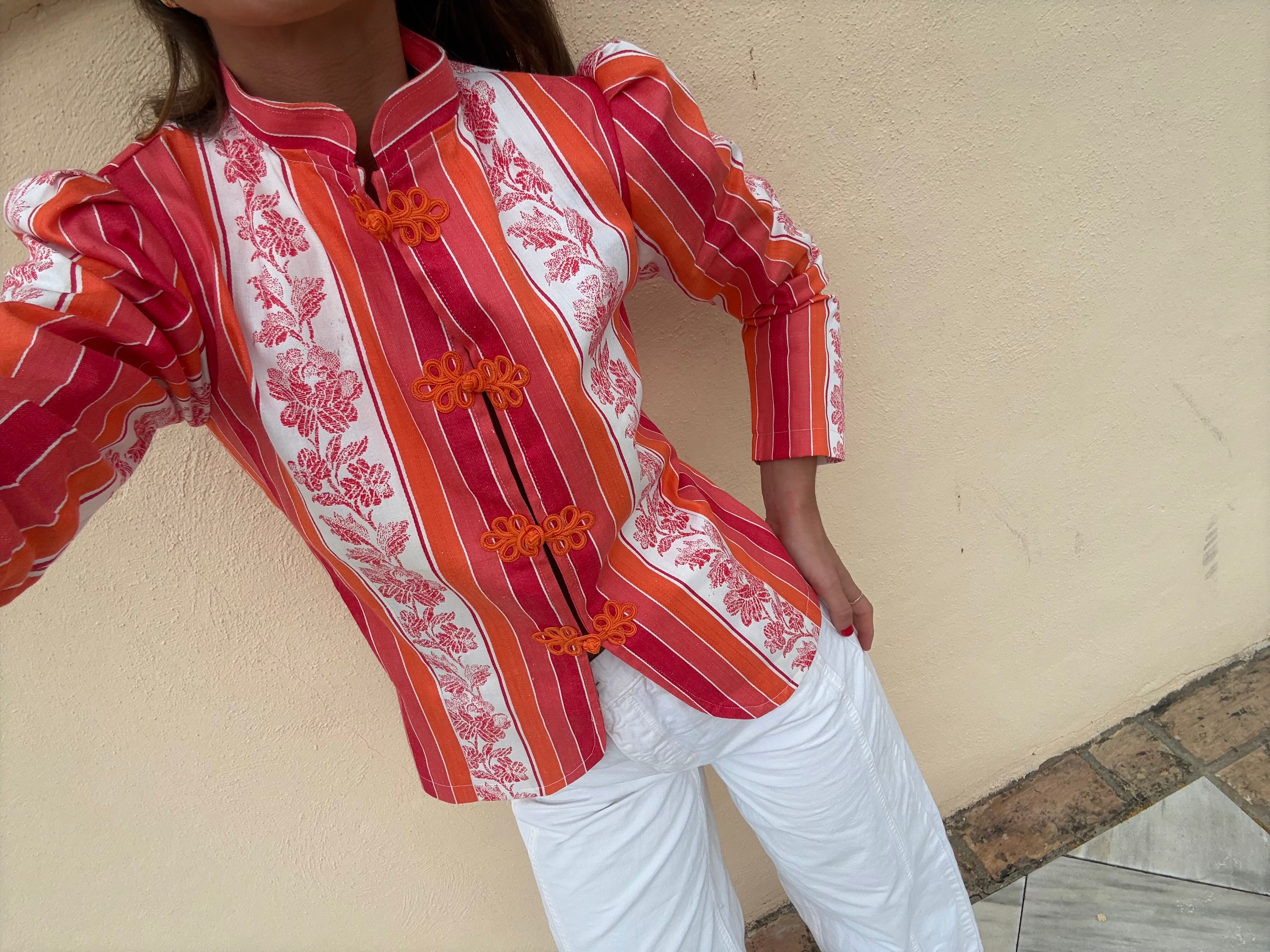Chaqueta Estampada Naranja