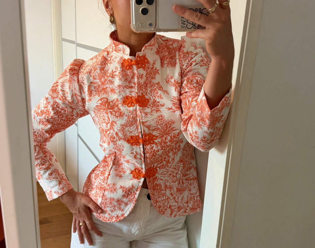 Chaqueta Estampada Naranja