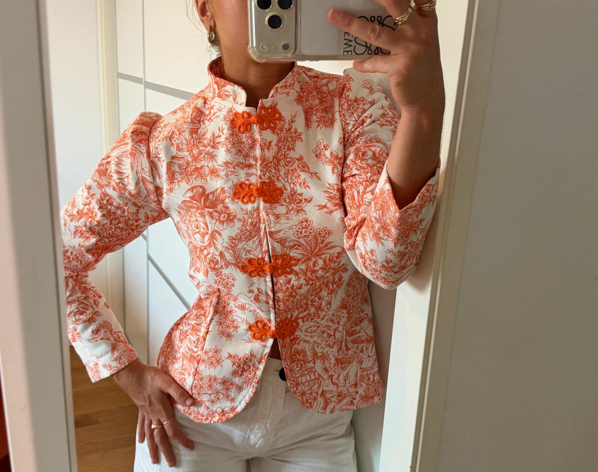 Chaqueta Estampada Naranja