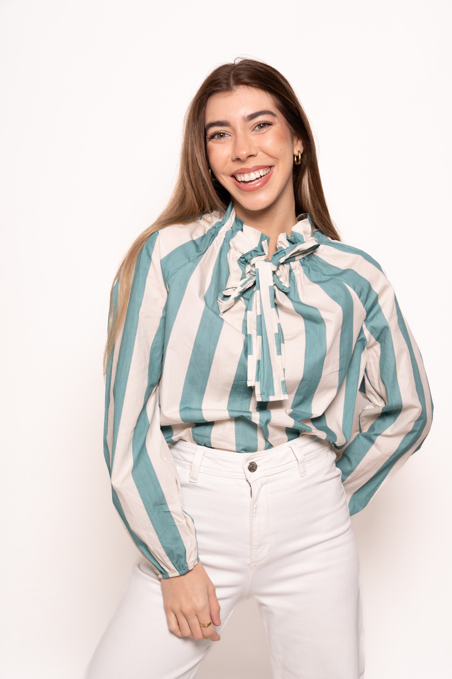 Blusa Rayas Azul
