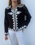 Chaqueta Bordada Negra