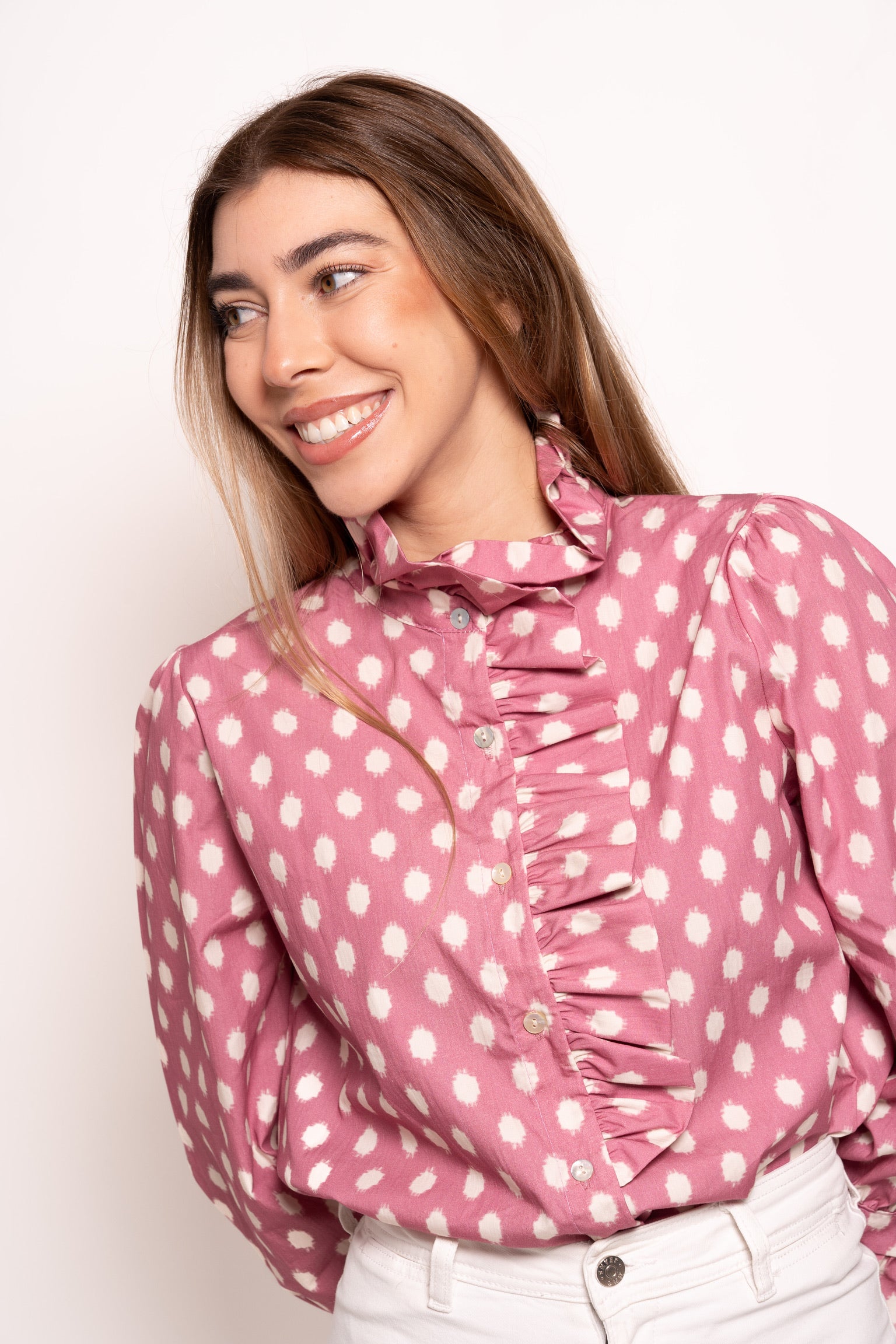 Blusa Estampada Rosa