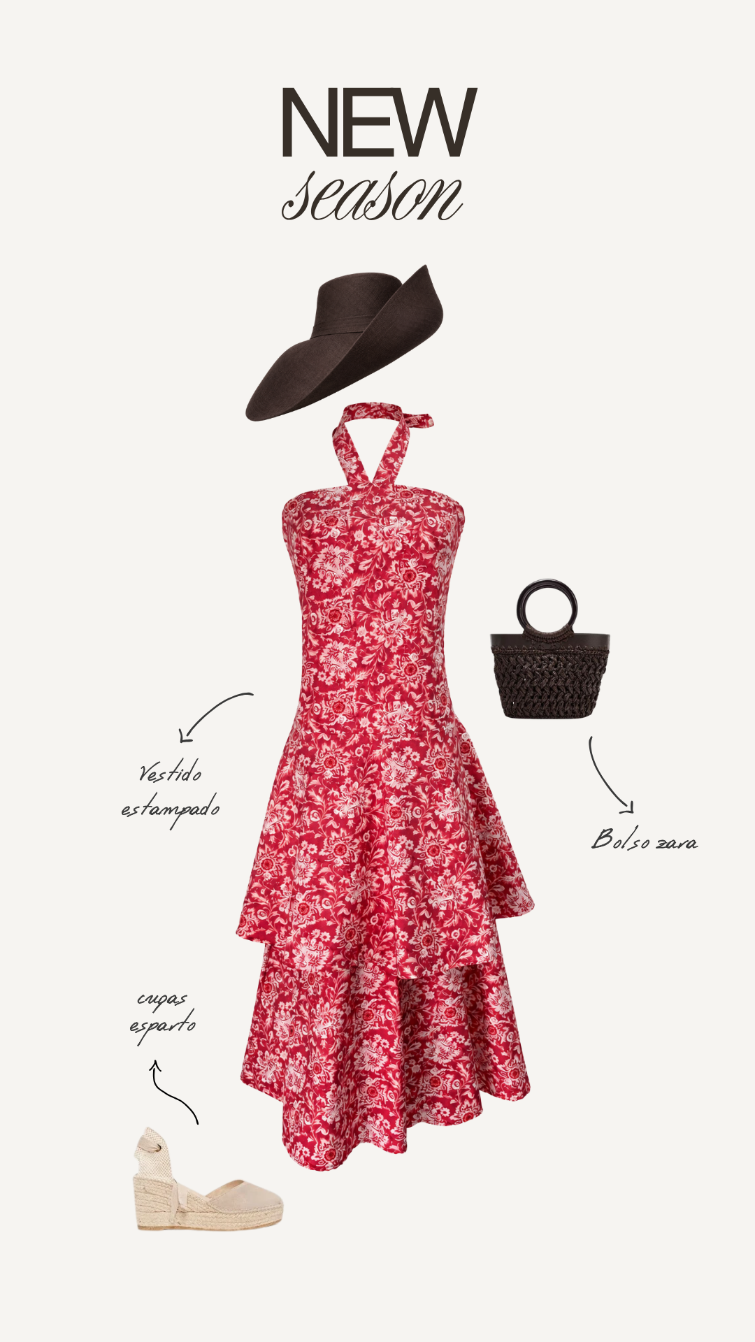 Vestido Estampado Rojo