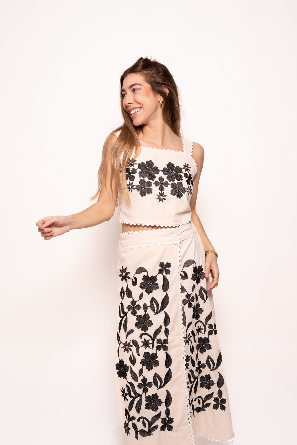 Conjunto Bordado Negro