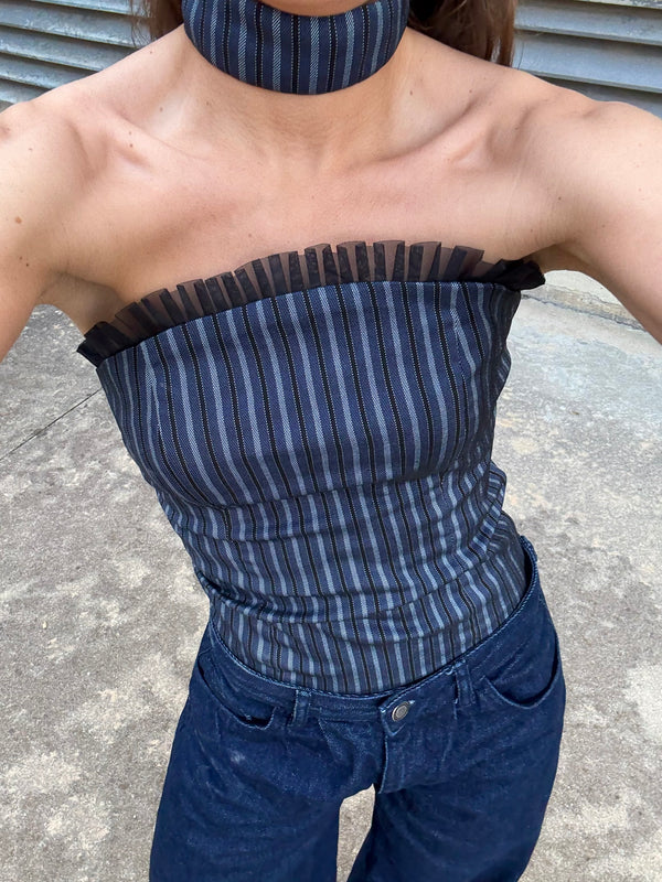 Top Palabra de Honor Tejido Rayas