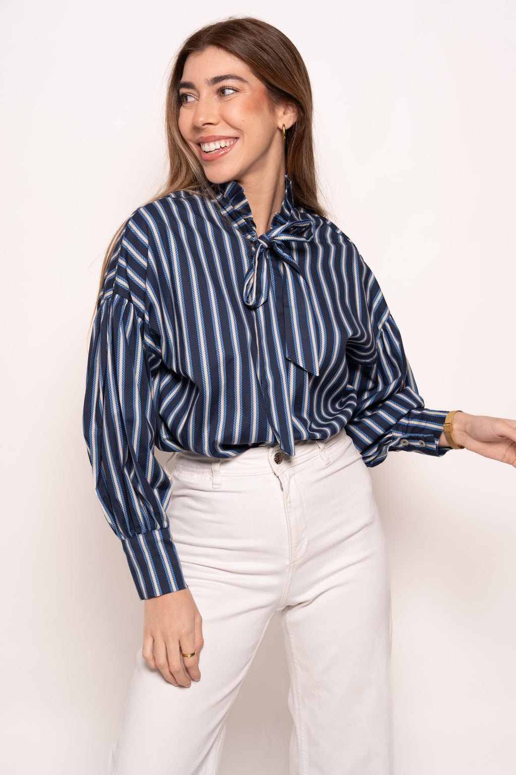 Blusa Rayas Azul