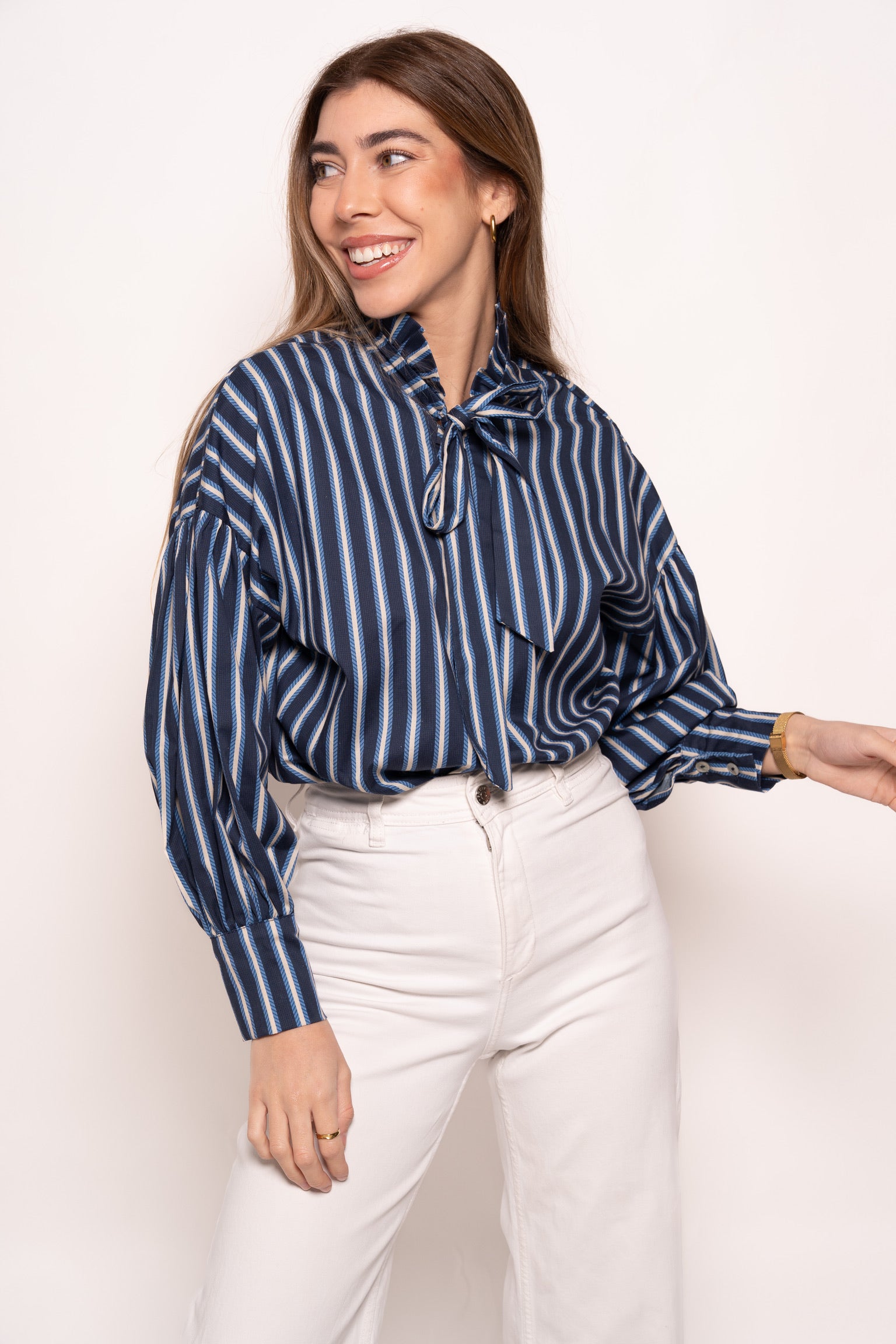 Blusa Rayas Azul