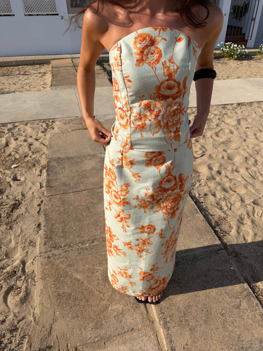 Corsé Estampado Naranja