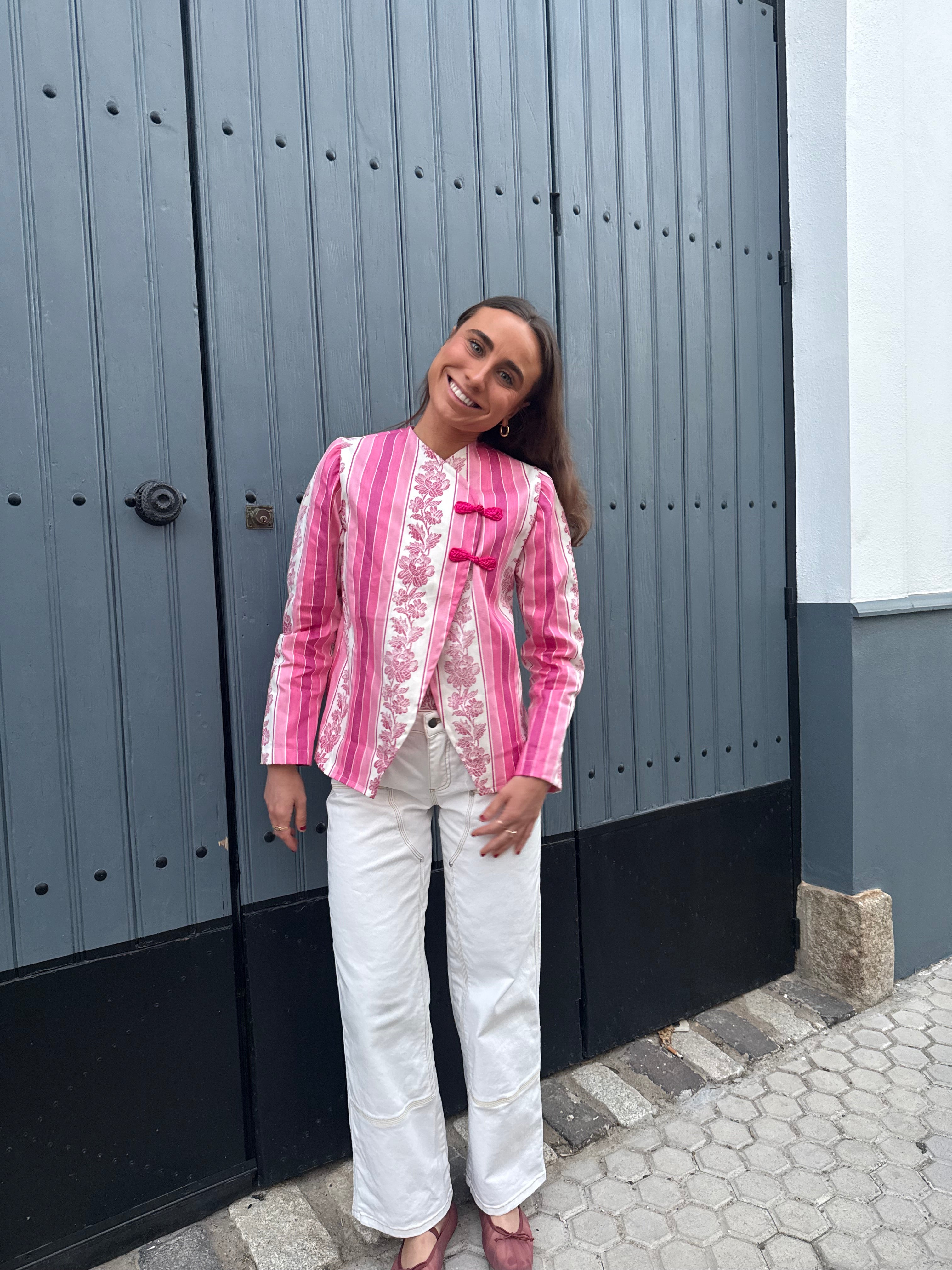 Chaqueta Estampada Rosa