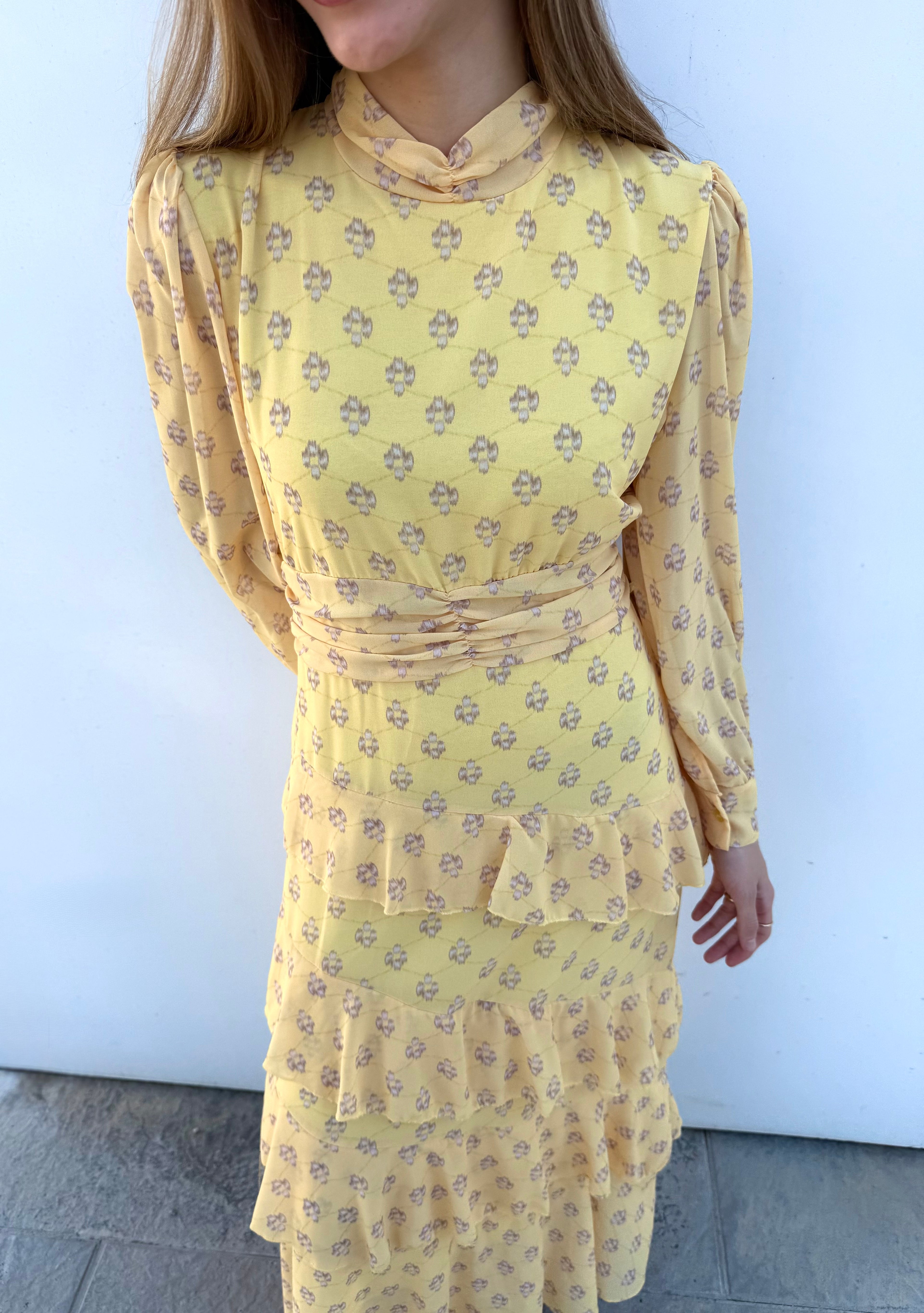 Vestido Volantes Amarillo
