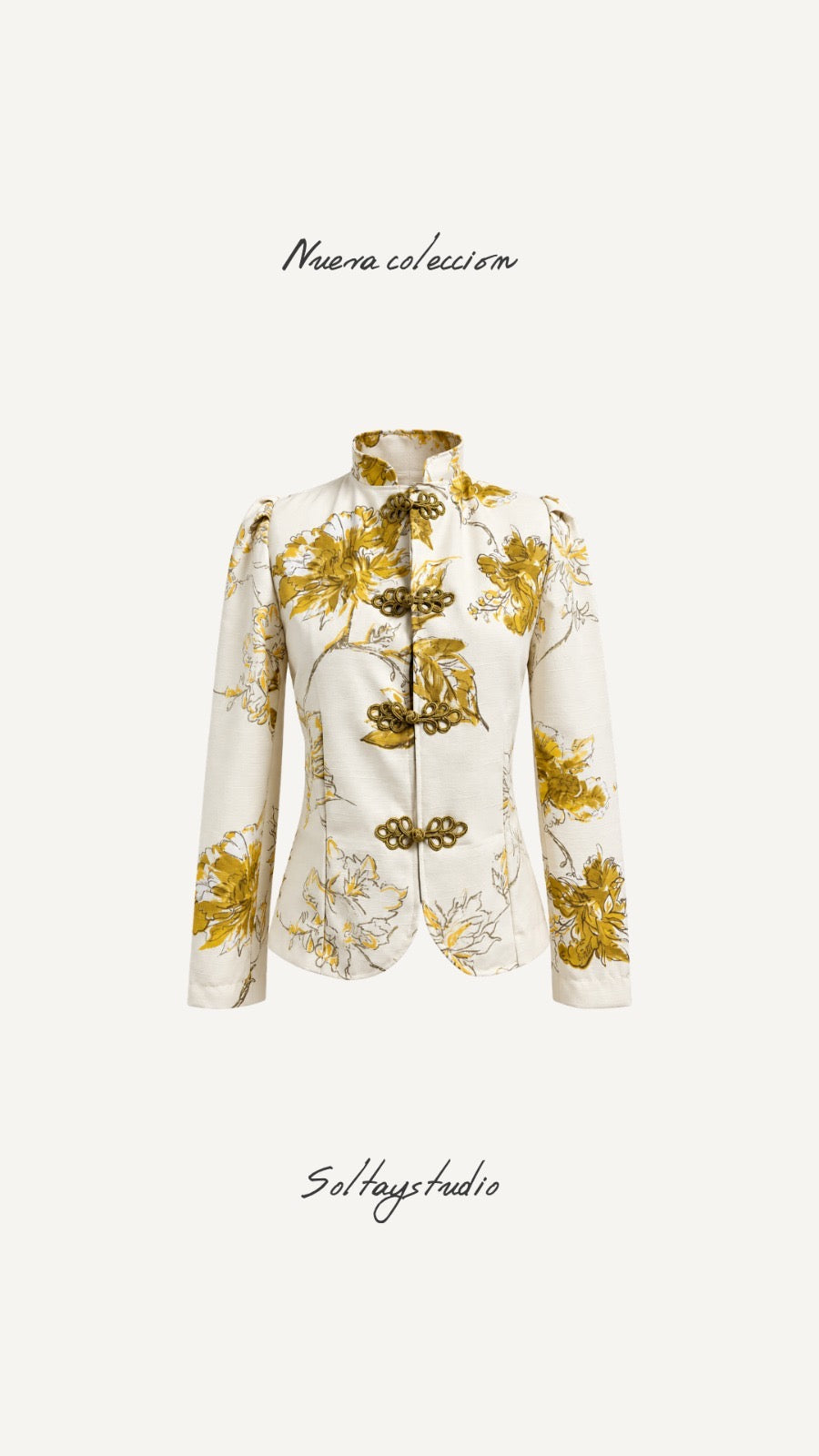 Chaqueta Estampada Amarilla