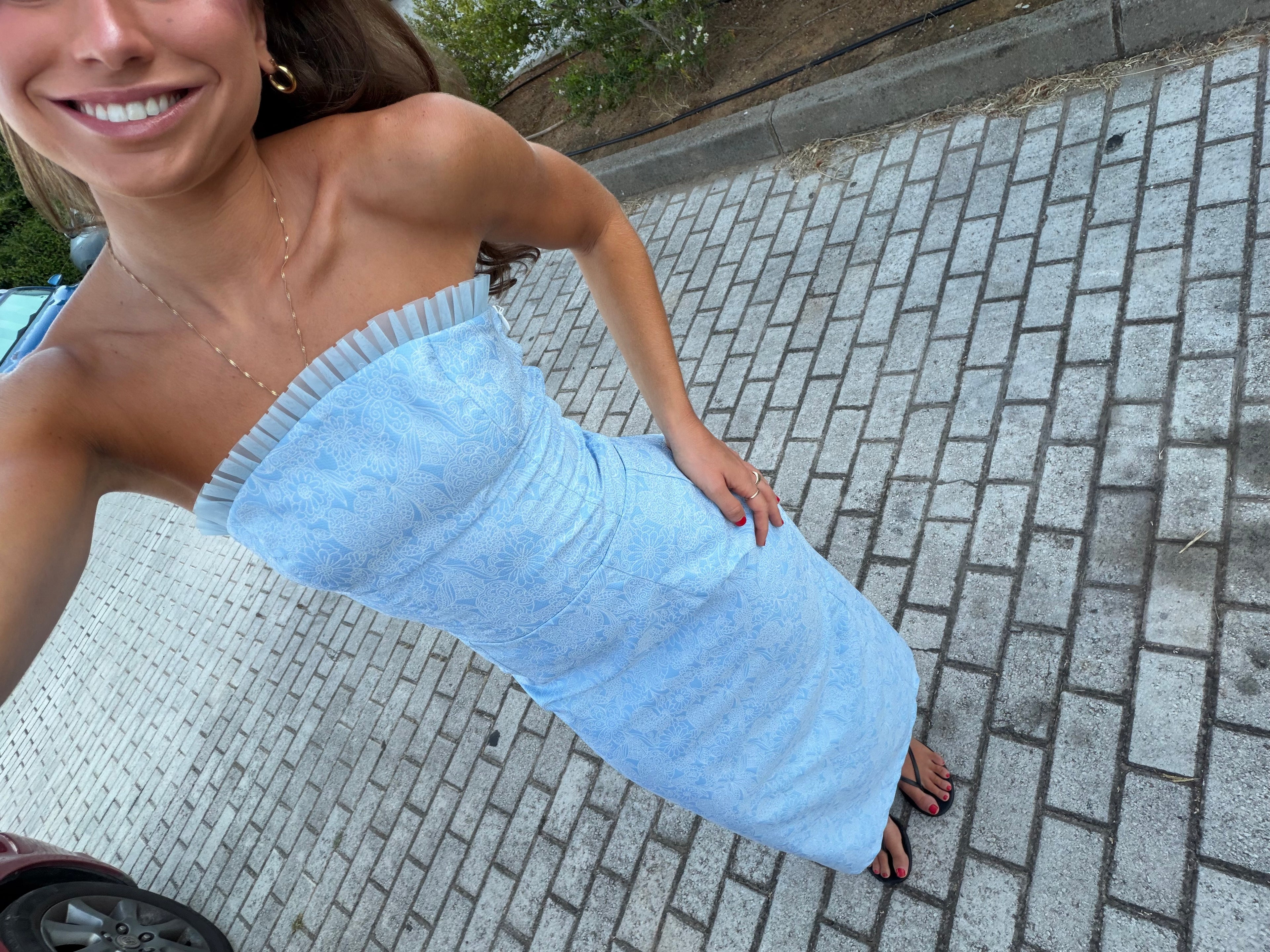 Falda Estampada Azul