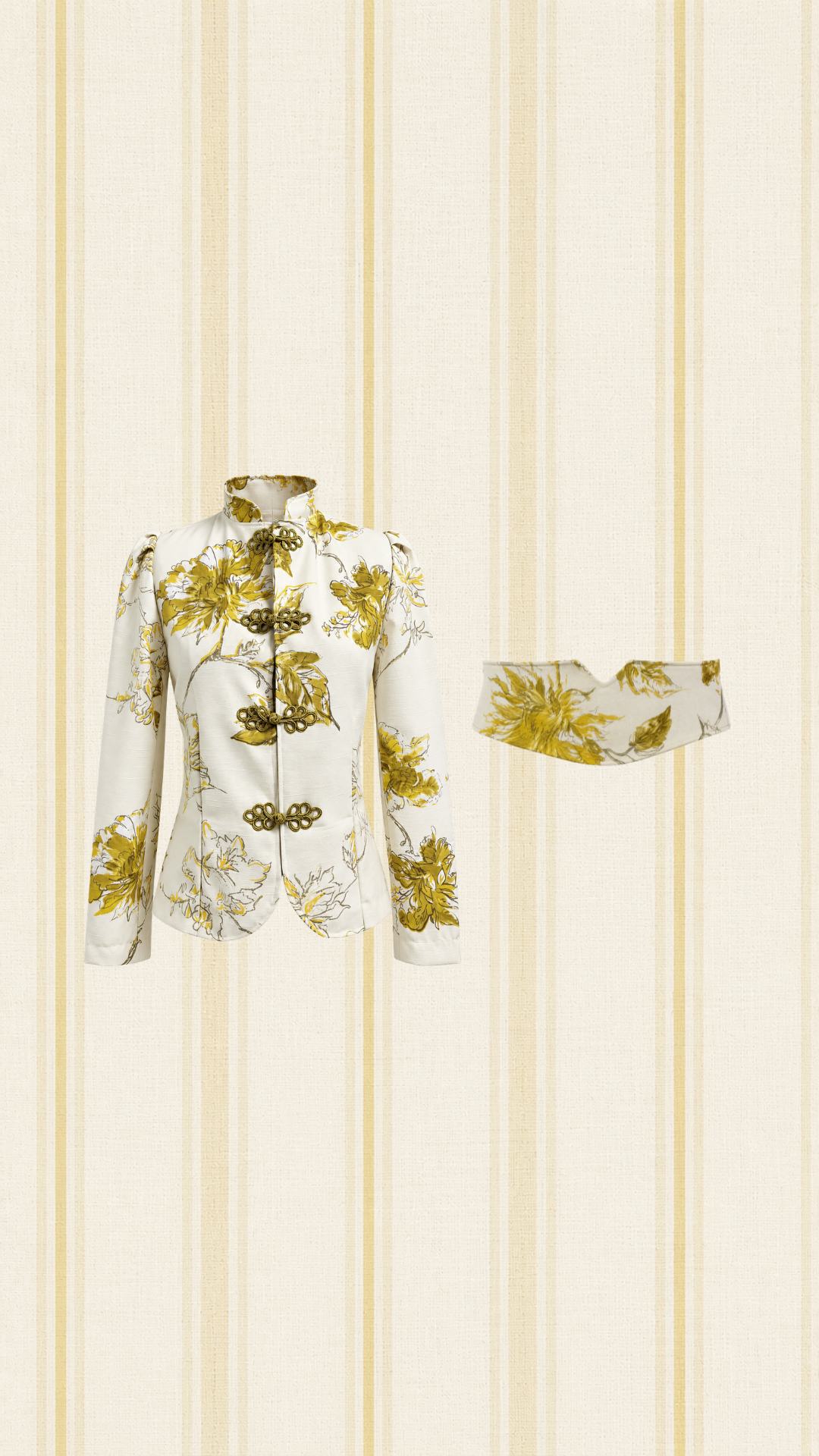 Chaqueta Estampada Amarilla