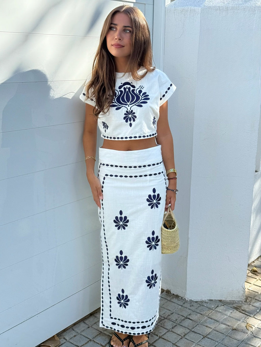 Conjunto Bordado Blanco
