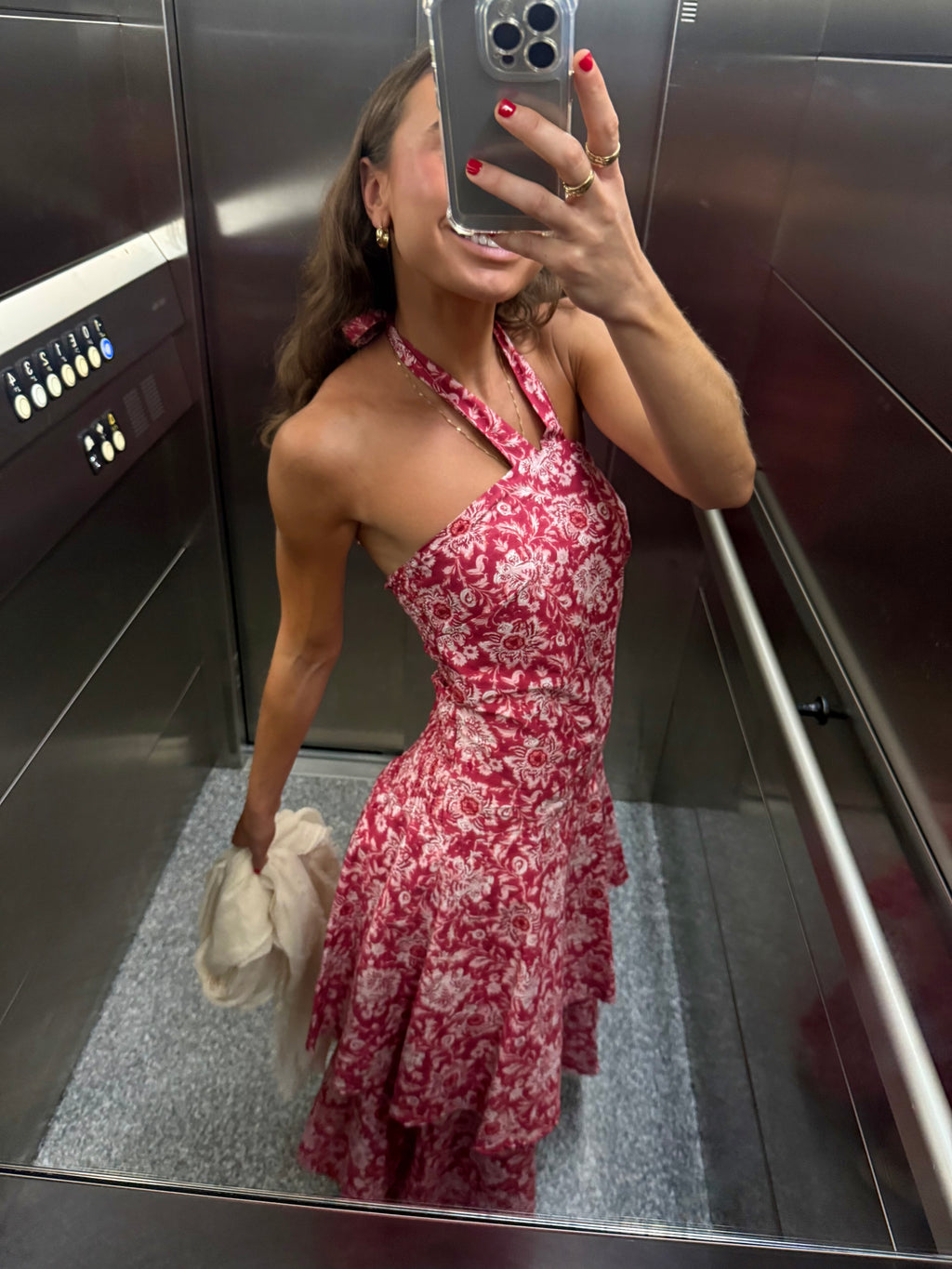 Vestido Estampado Rojo
