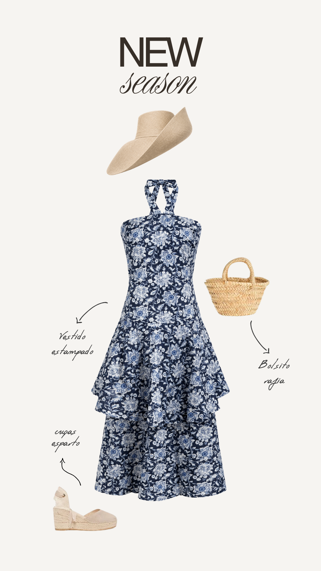Vestido Estampado Azul