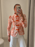 Chaqueta Estampada Naranja