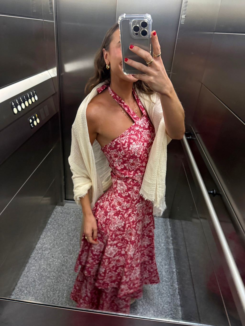 Vestido Estampado Rojo