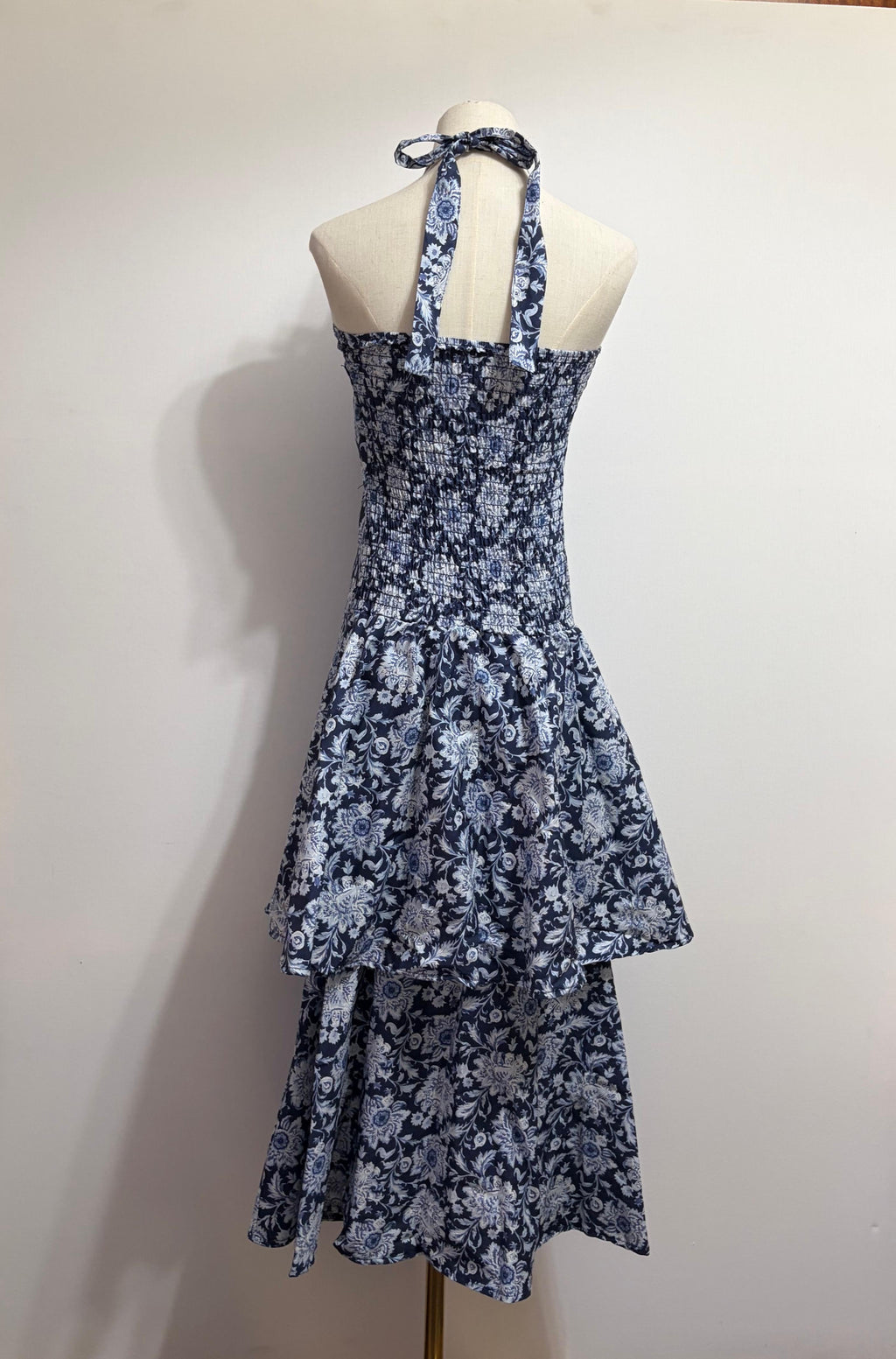 Vestido Estampado Azul