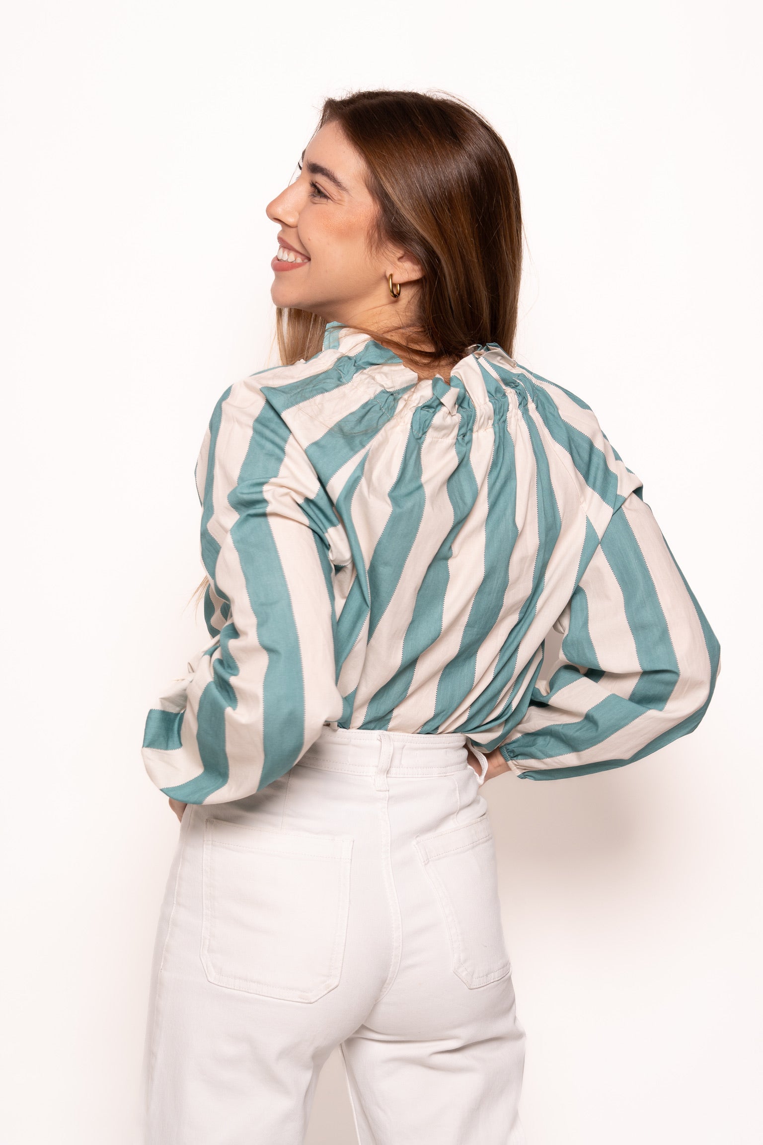 Blusa Rayas Azul