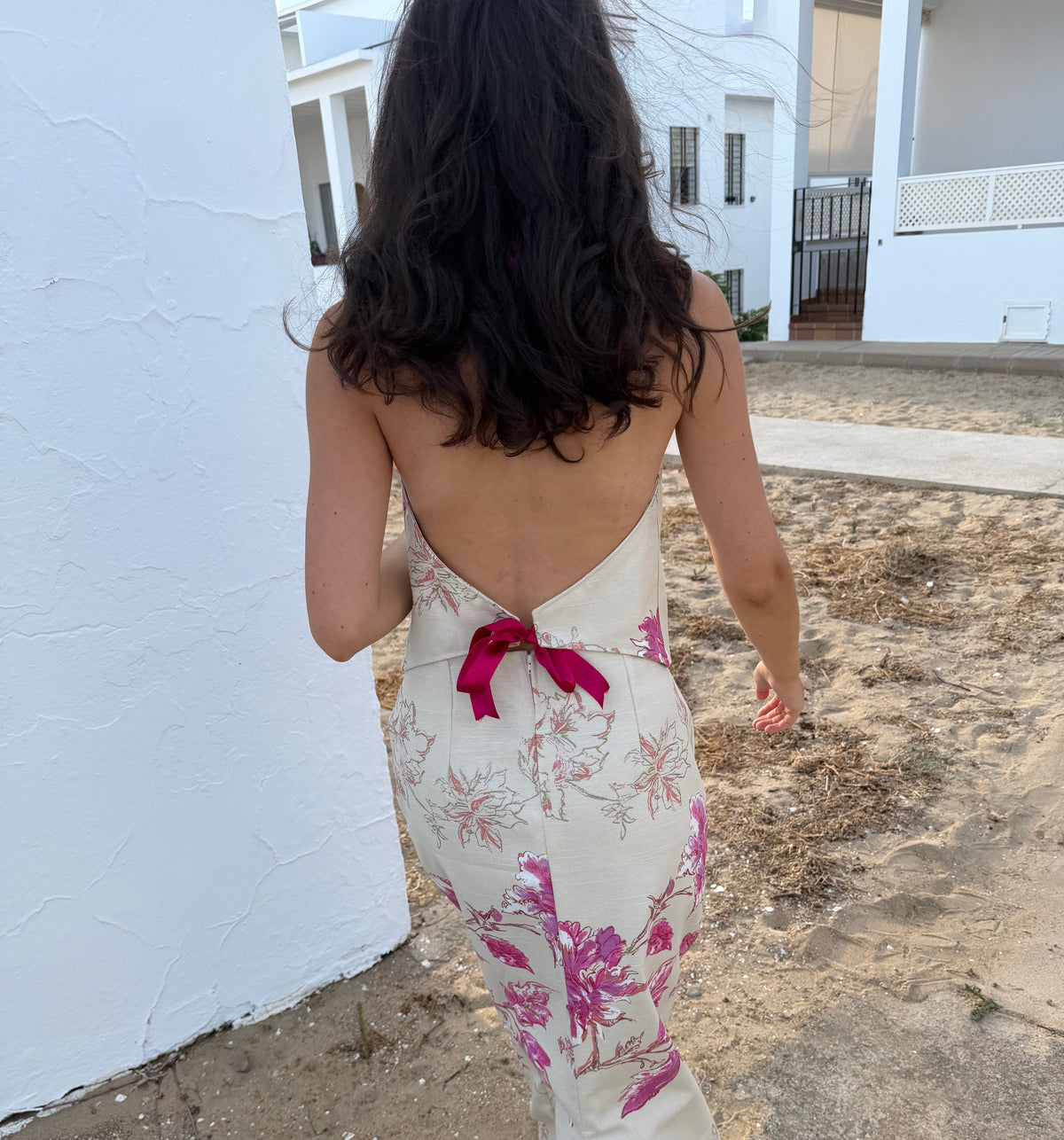 Top Lazo Fucsia