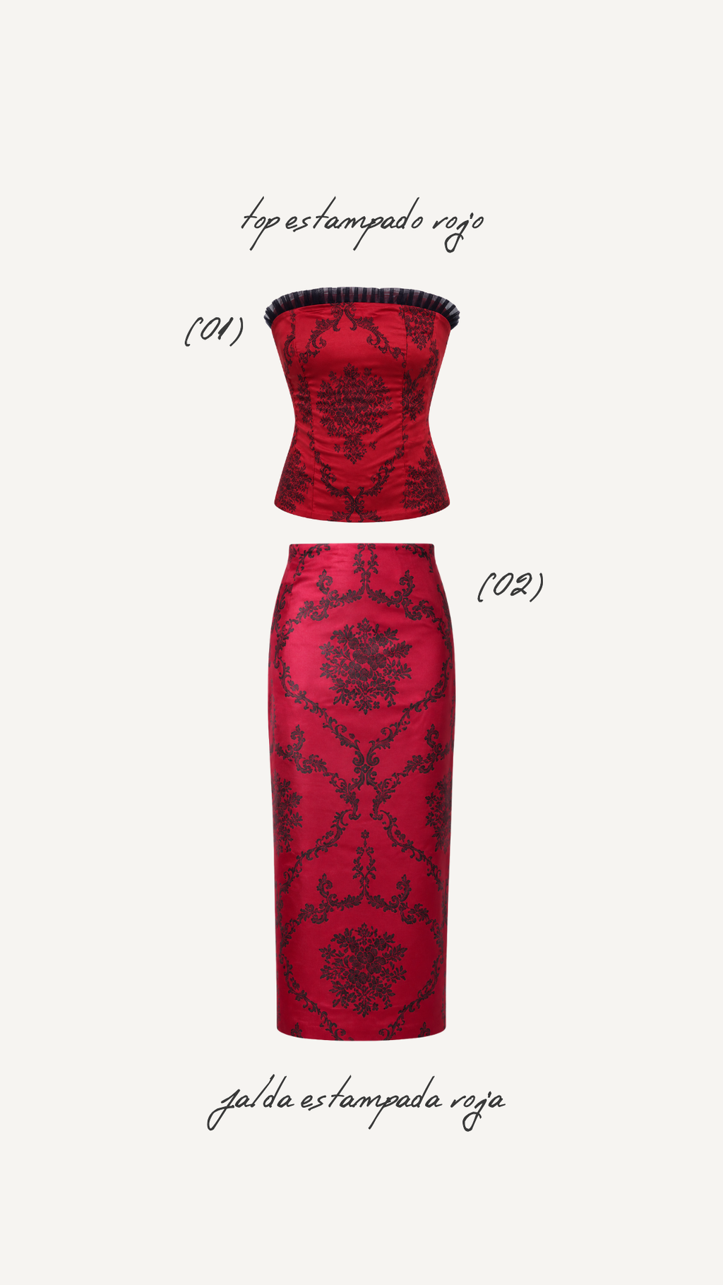 Top Estampado Rojo
