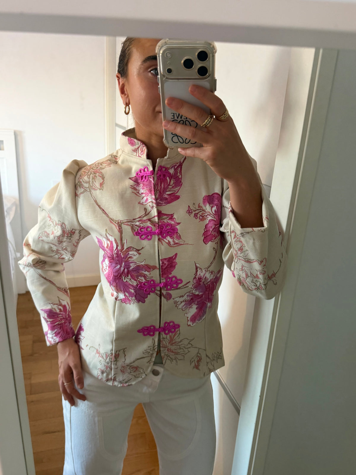Chaqueta Estampada Fucsia