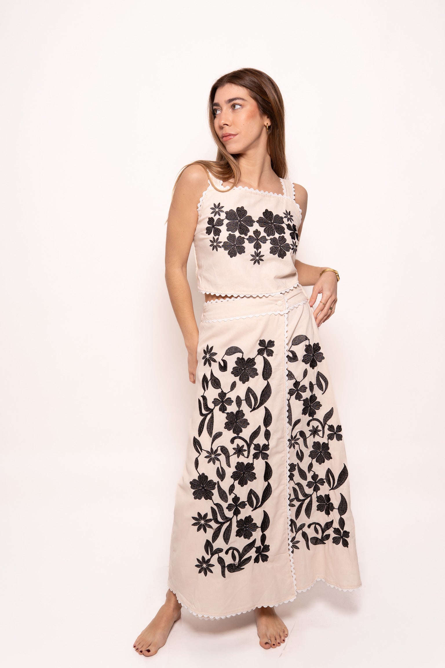 Conjunto Bordado Negro