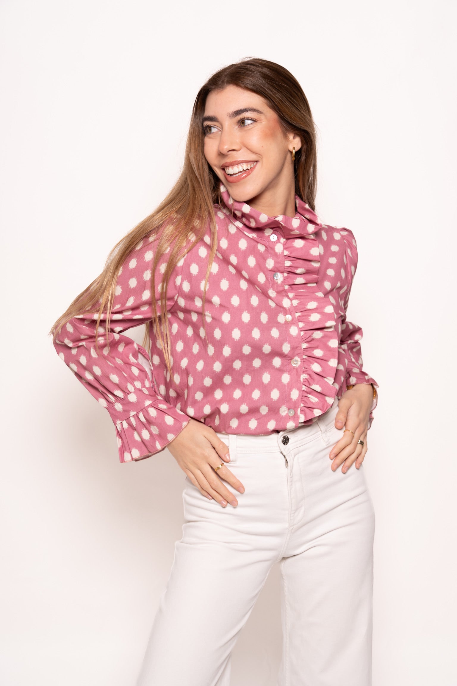 Blusa Estampada Rosa