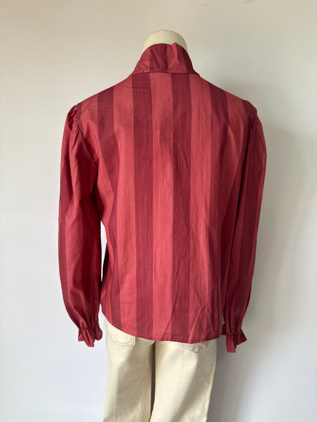 Blusa rayas lazo rosa