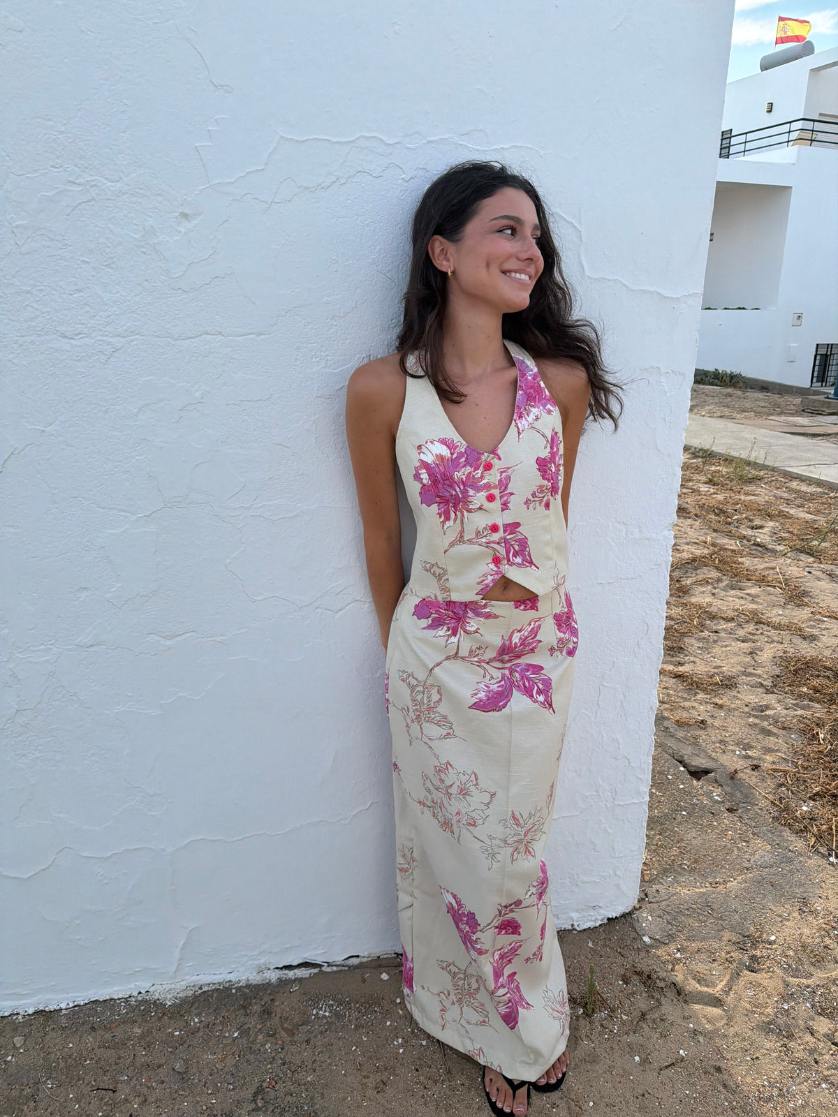 Top Lazo Fucsia