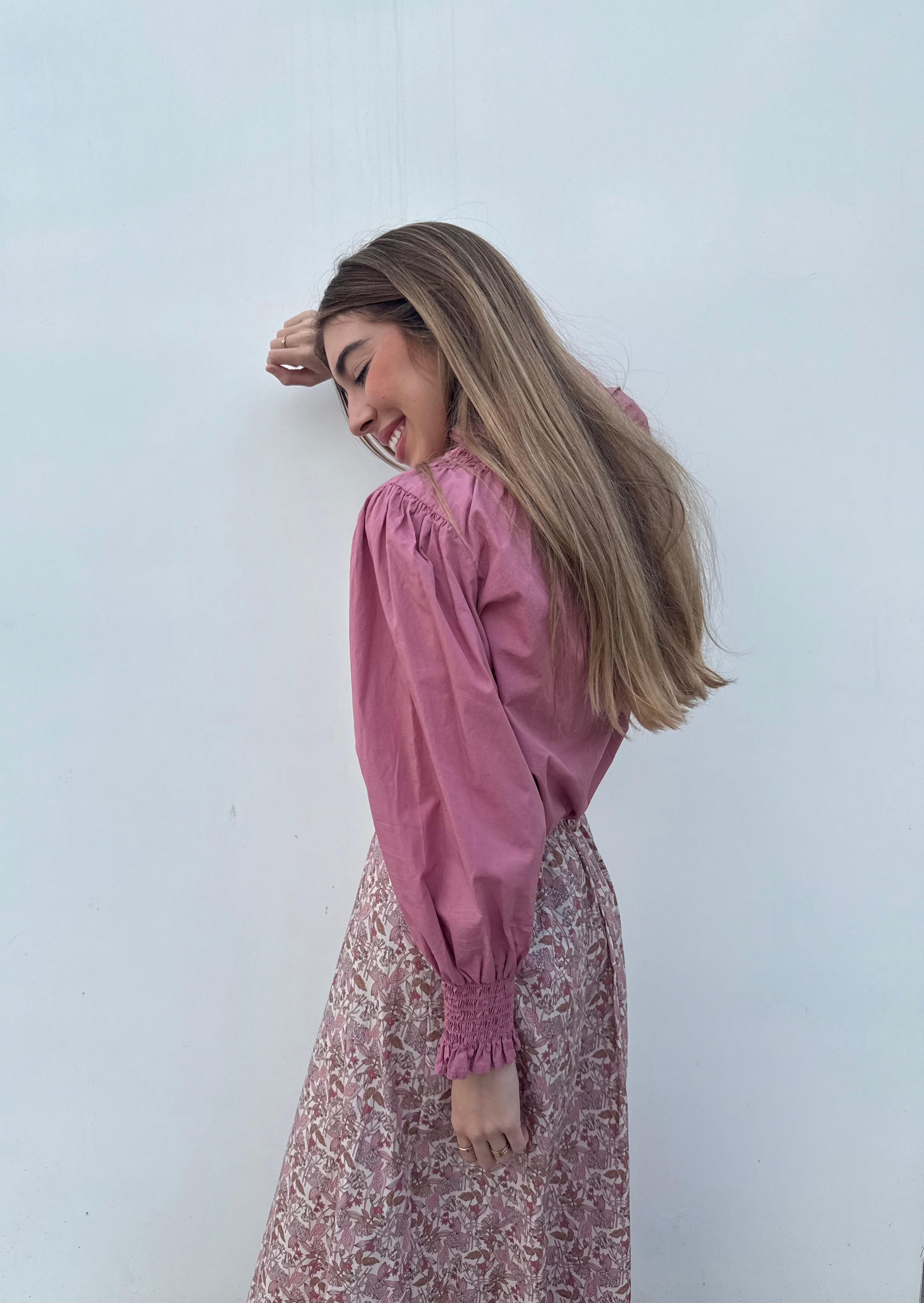 Blusa Rosa Cuello