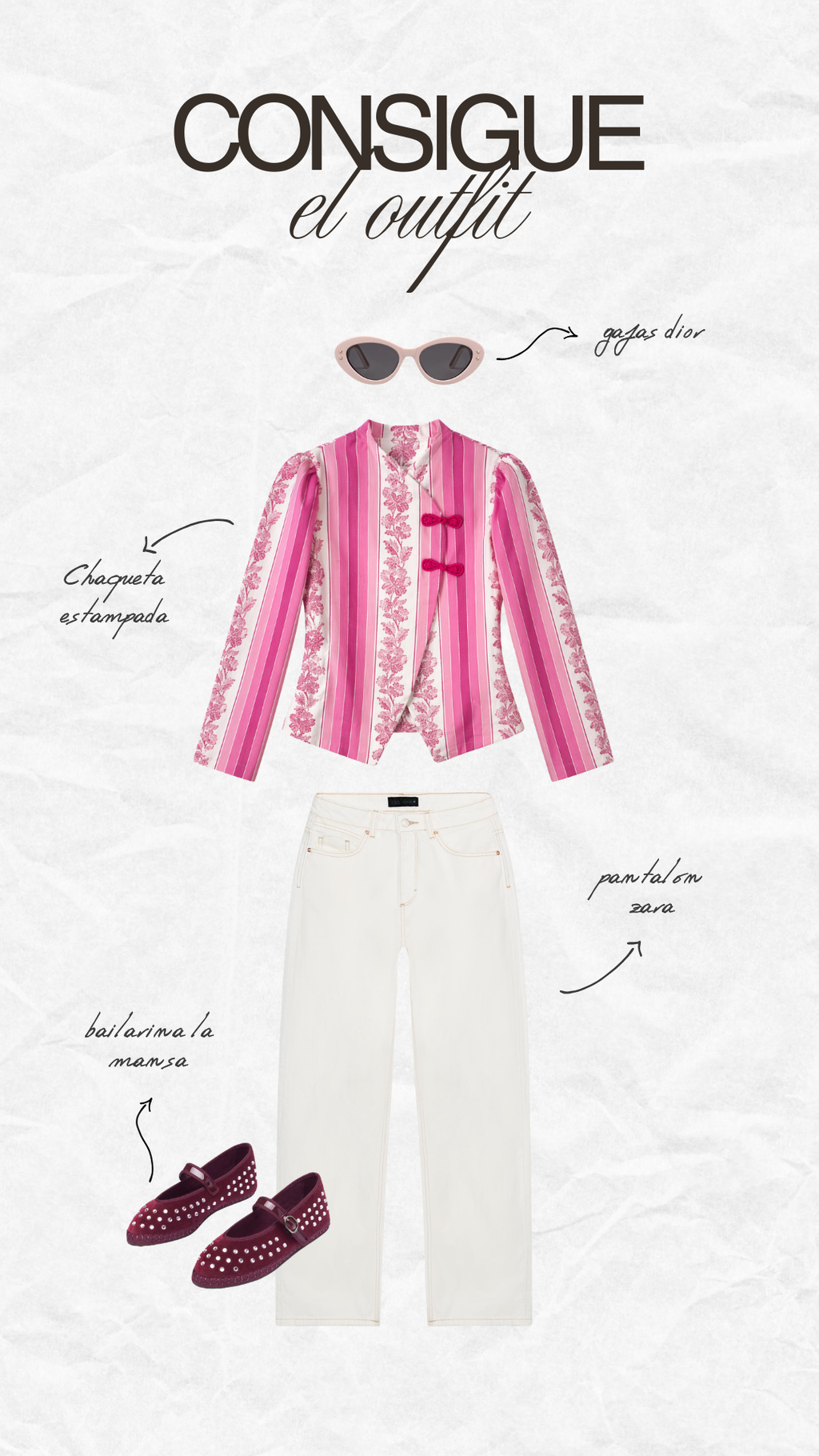 Chaqueta Estampada Rosa
