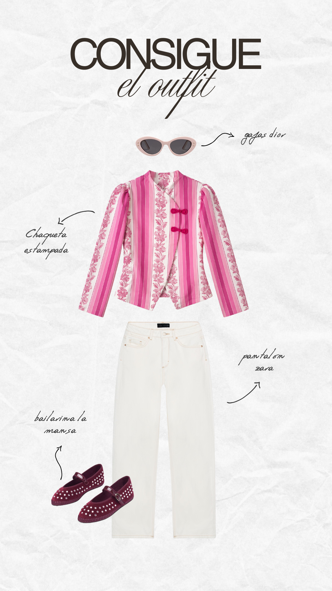Chaqueta Estampada Rosa