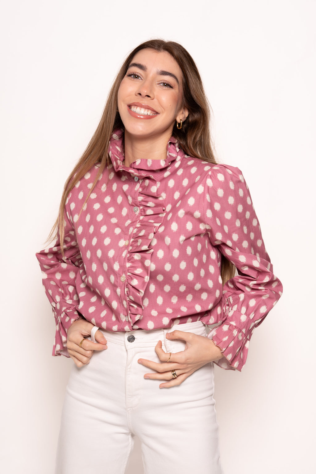 Blusa Estampada Rosa