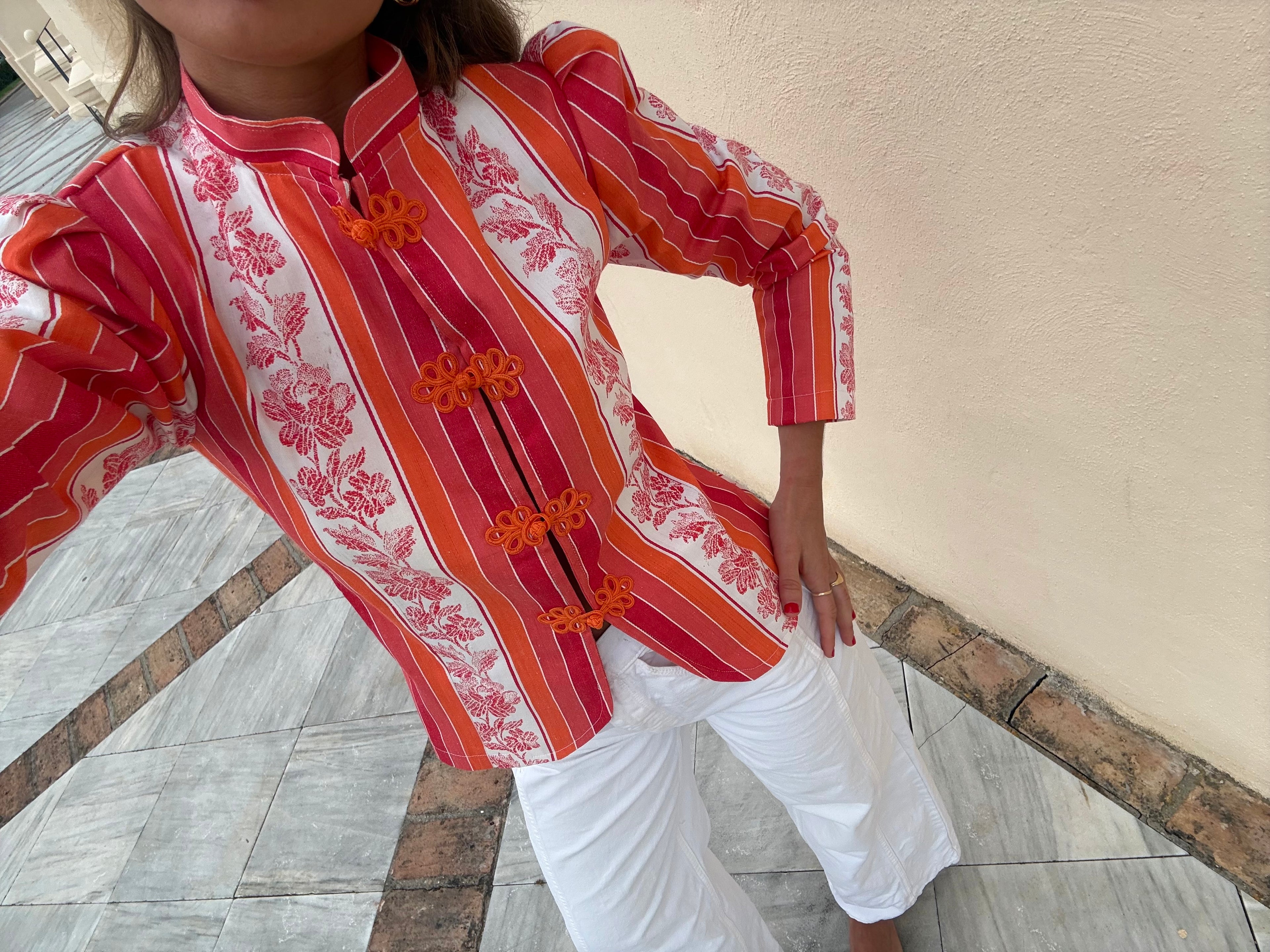 Chaqueta Estampada Naranja