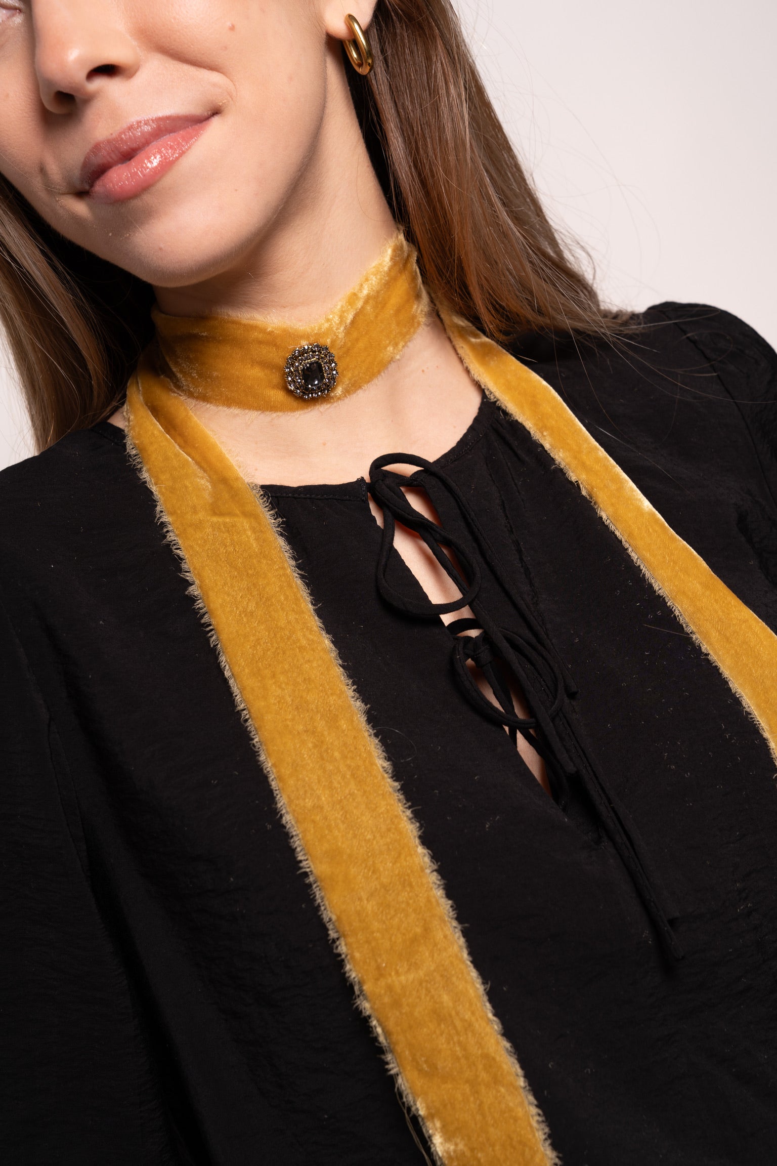 Choker Piedra Plateada
