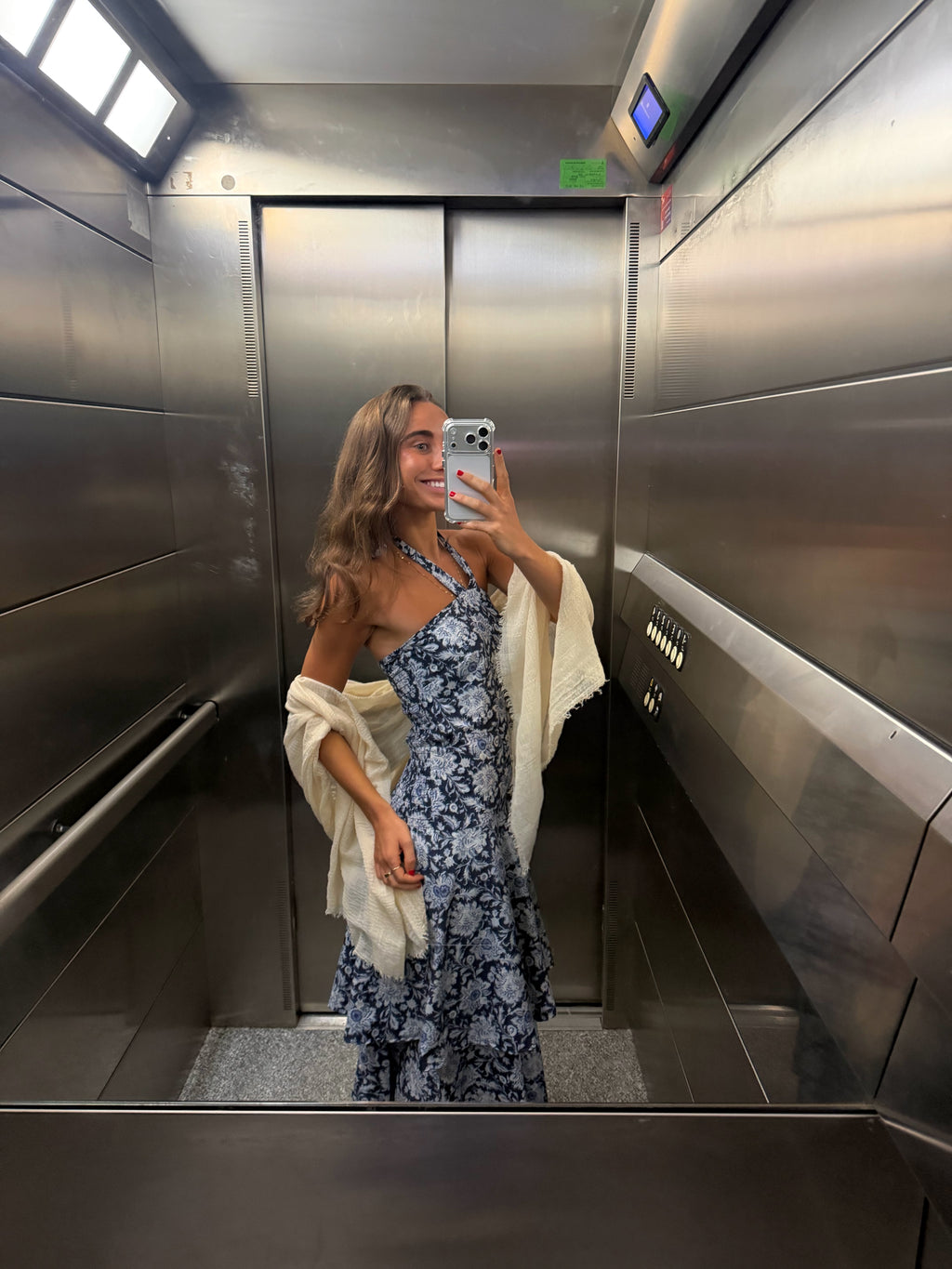 Vestido Estampado Azul