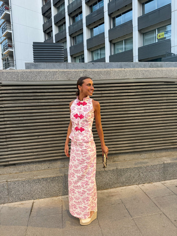 Falda Estampada Rosa