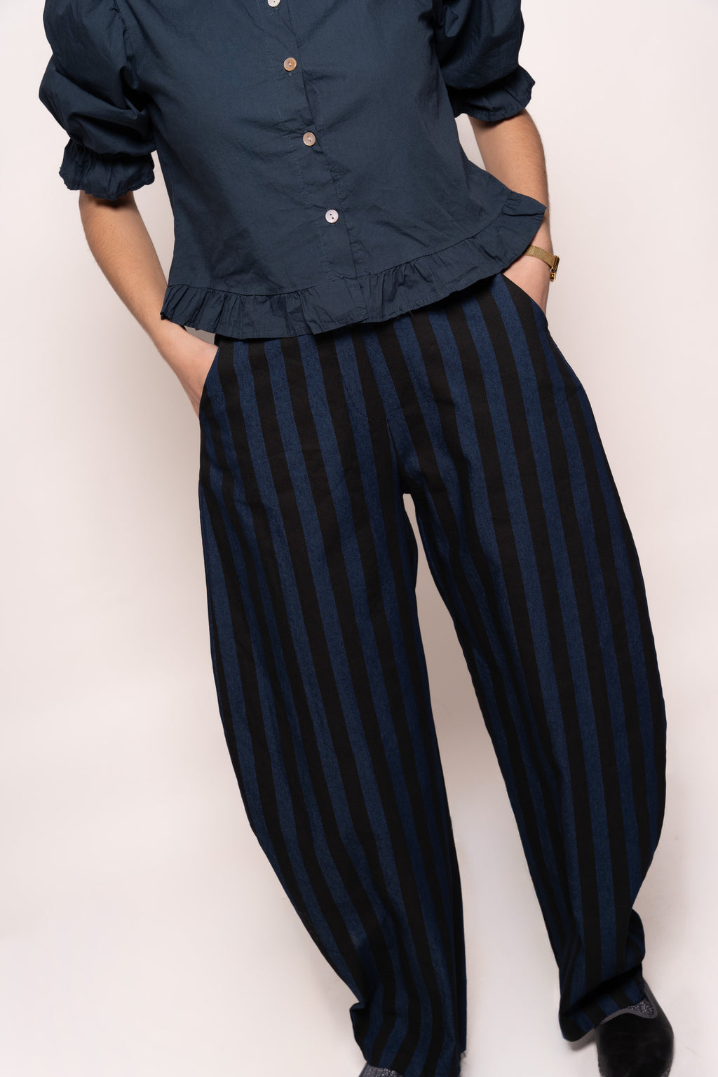 Pantalón rayas bicolor