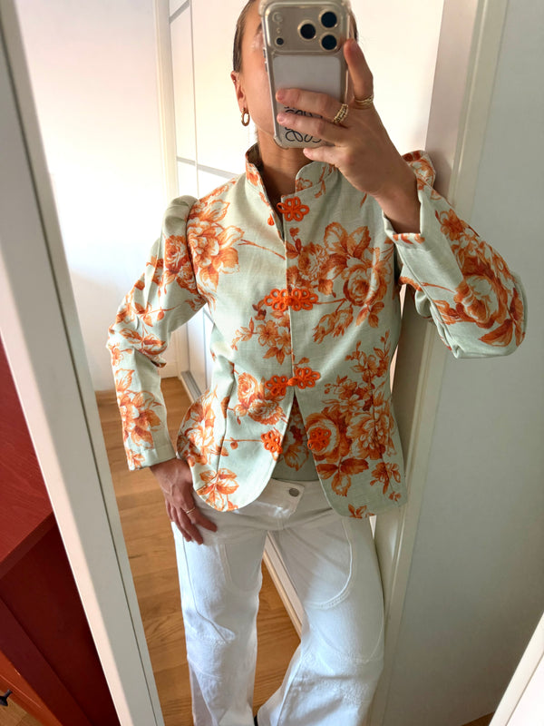 Chaqueta Estampada Naranja