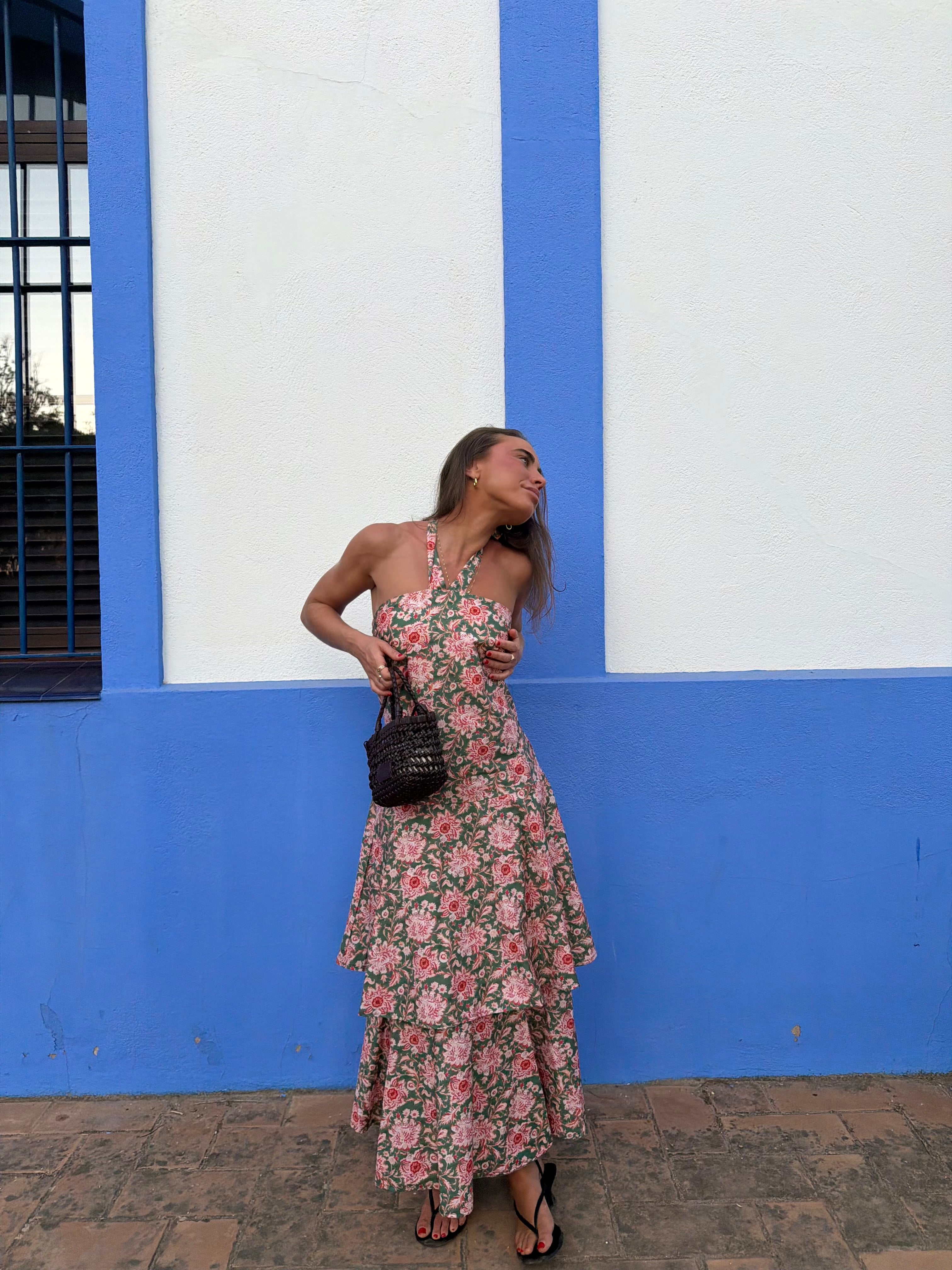Vestido Verde Estampado