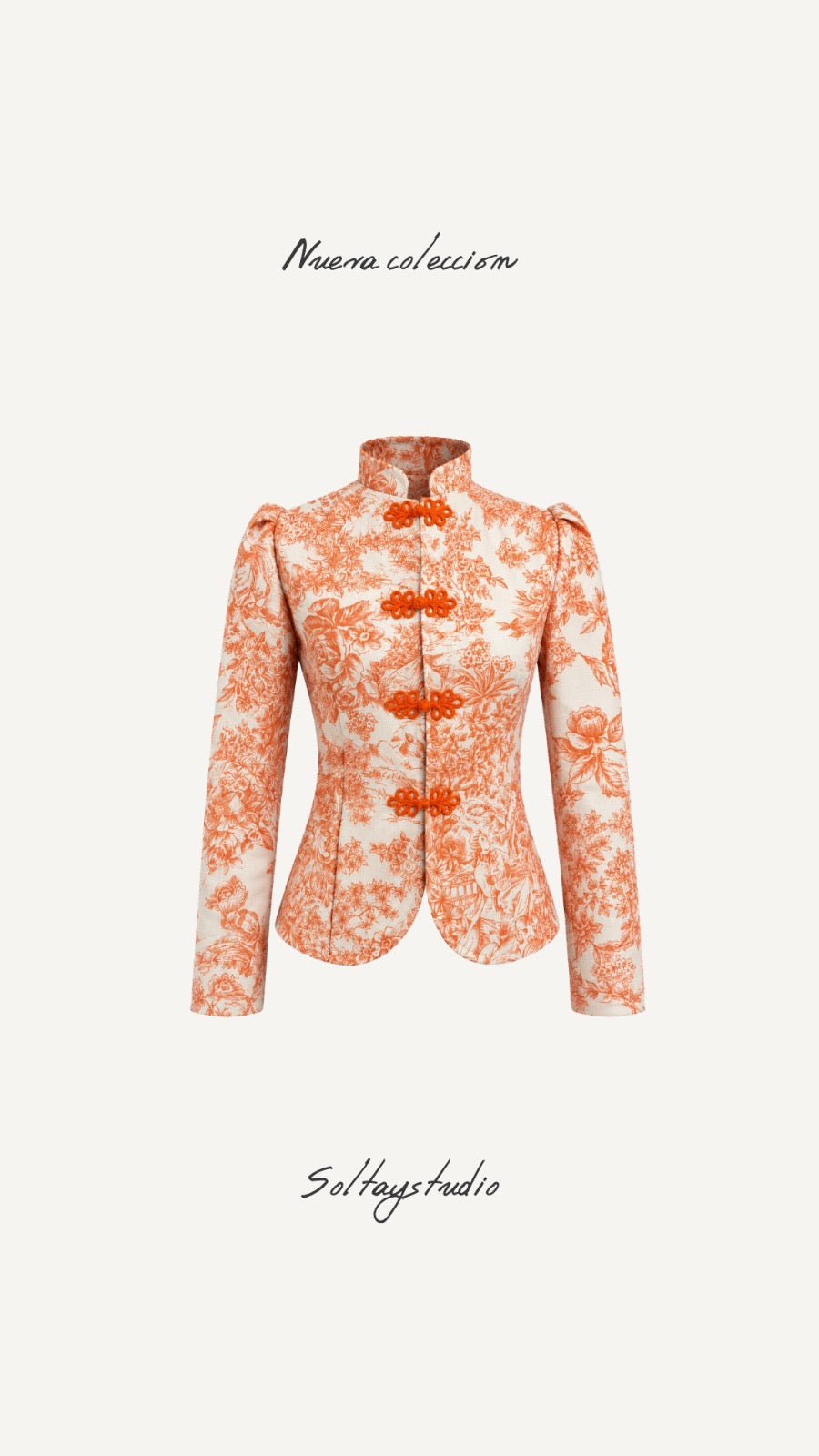 Chaqueta Estampada Naranja