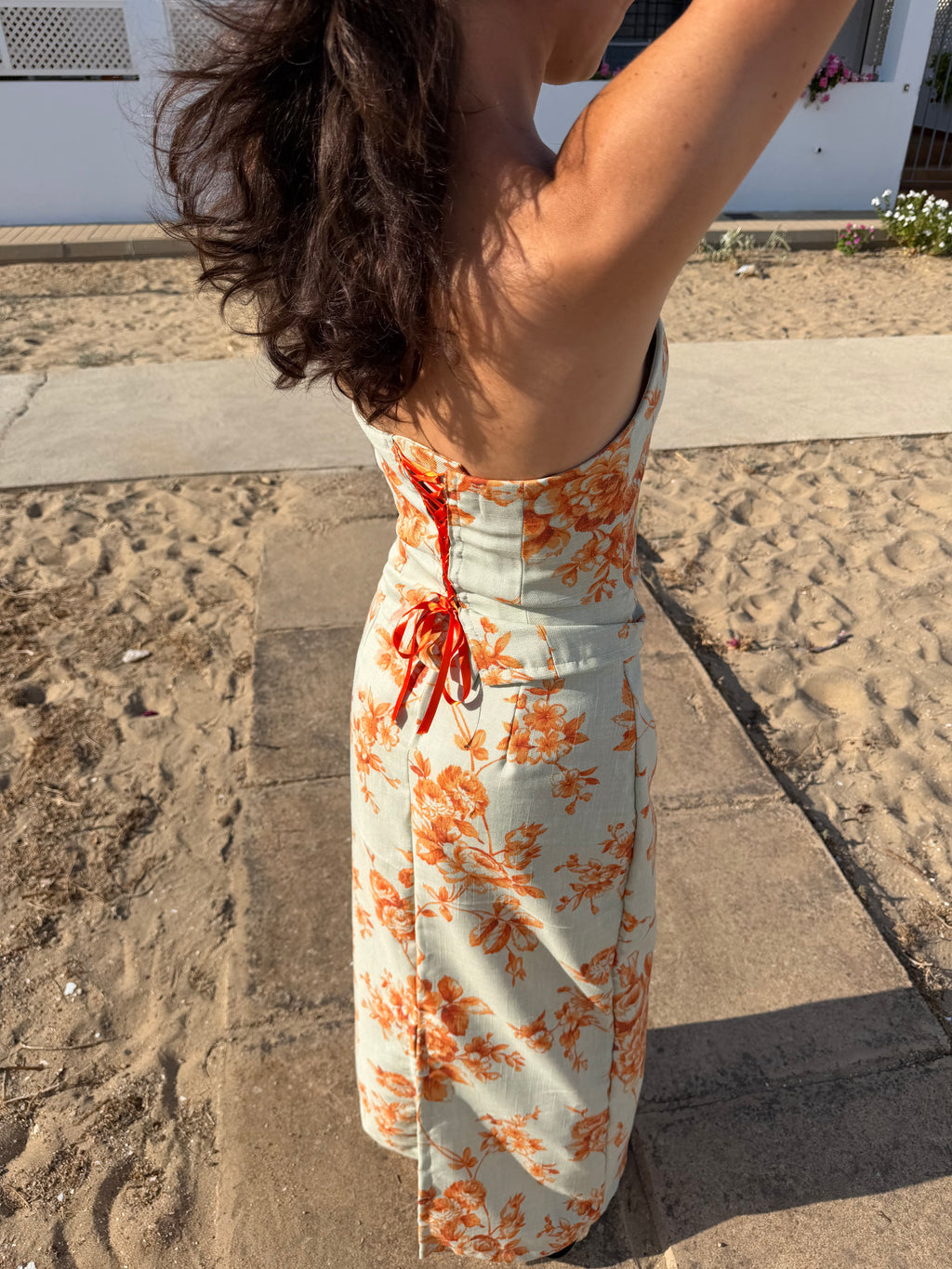 Corsé Estampado Naranja