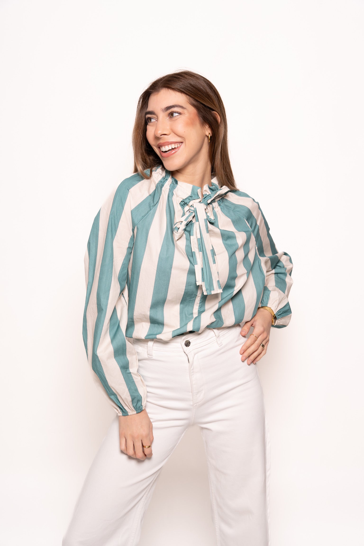 Blusa Rayas Azul