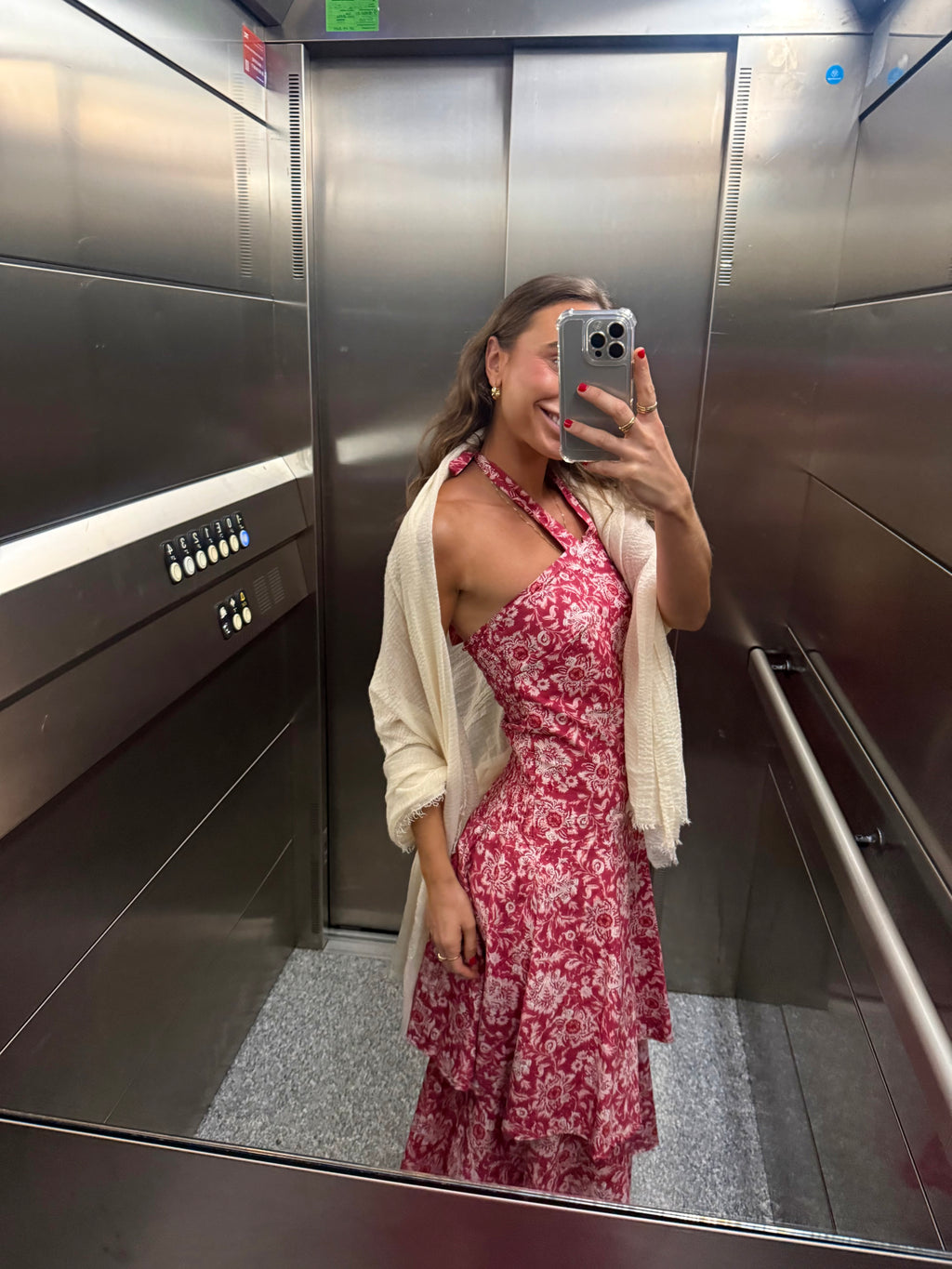 Vestido Estampado Rojo