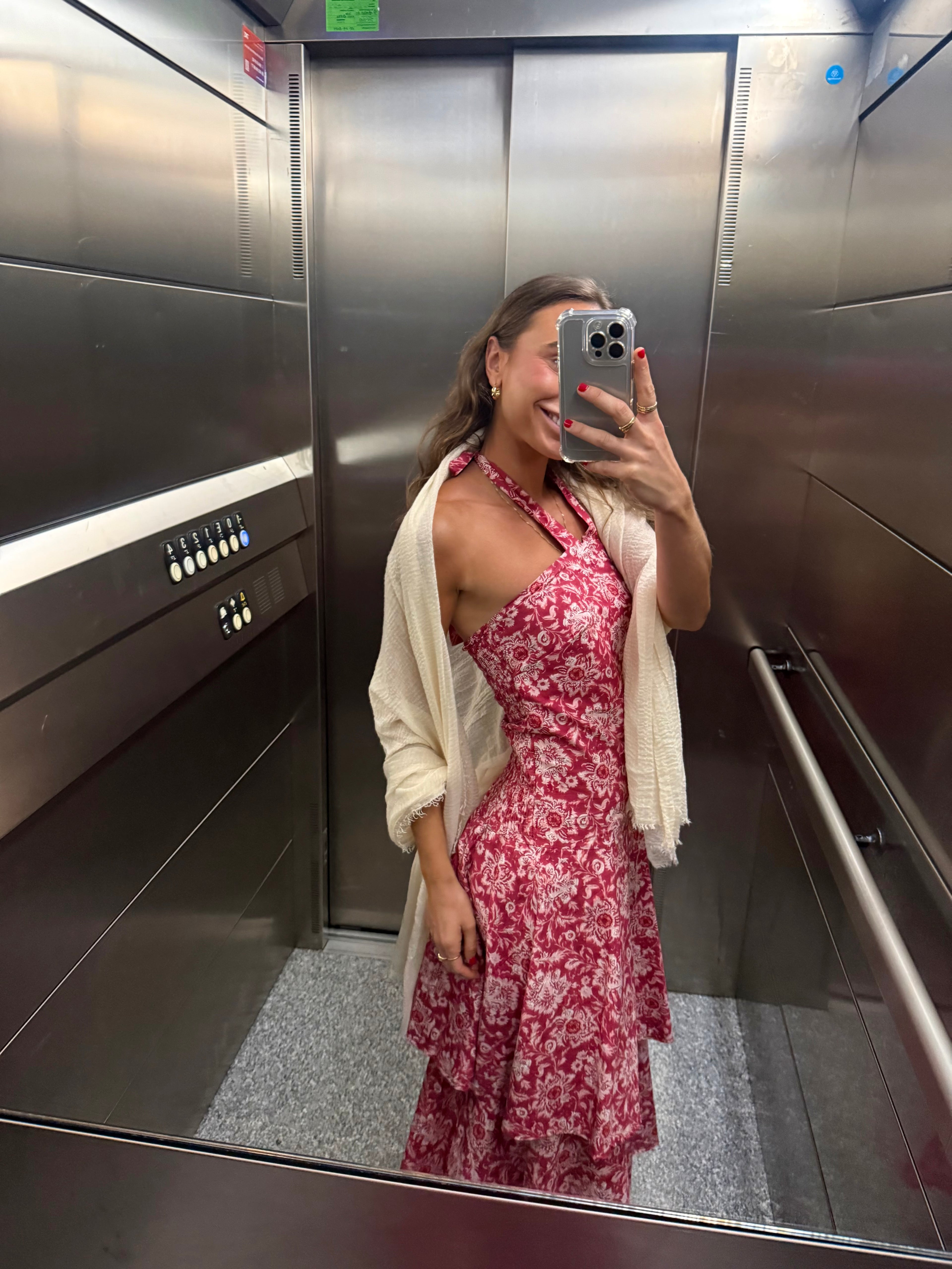 Vestido Estampado Rojo