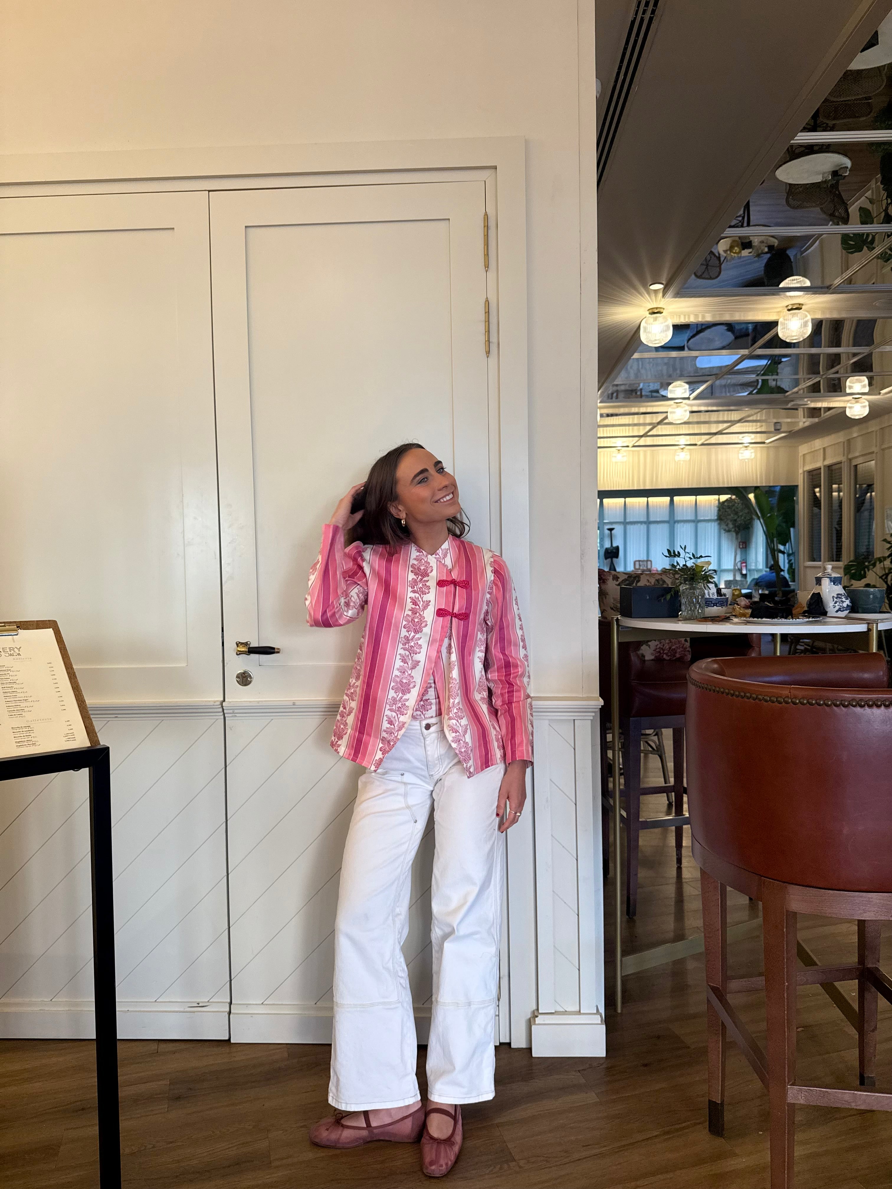 Chaqueta Estampada Rosa